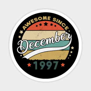 Awesome Since December 1997 Birthday Retro Sunset Vintage Magnet